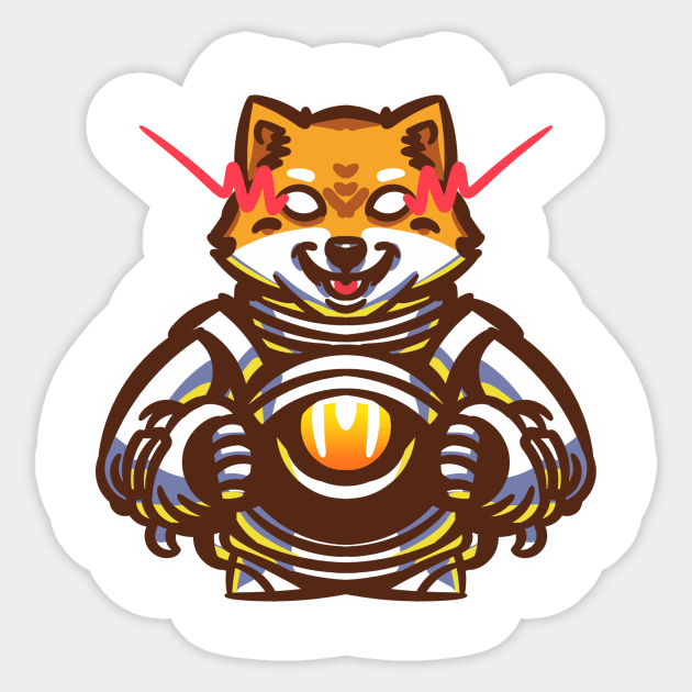 shiba inu astronaut Sticker by B&E